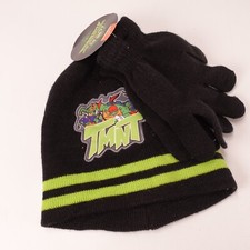 Teenage Mutant Ninja Turtles Boys Beanie Cap Fitted One Size Hat w/ Gloves New
