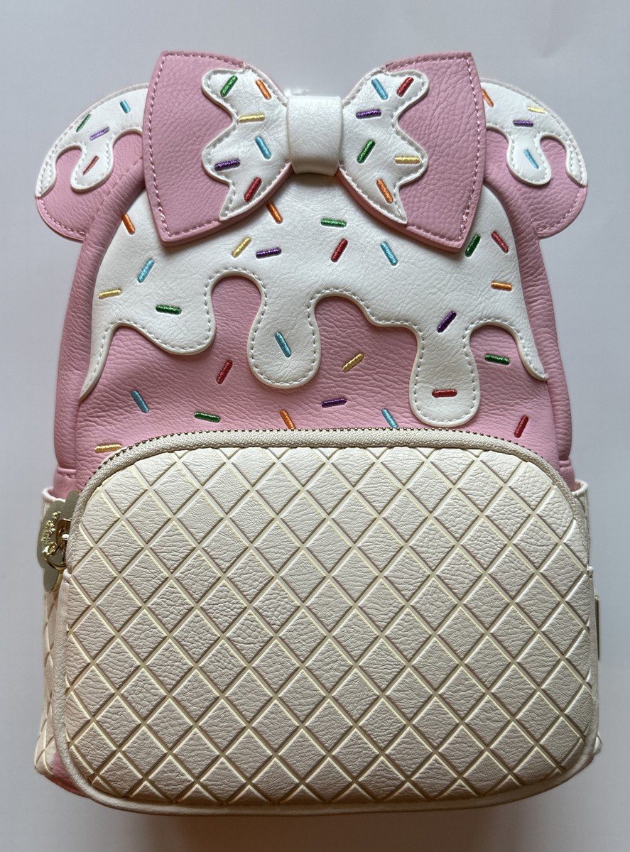 NEW Loungefly Strawberry Sundae Minnie Mouse Mini Backpack 