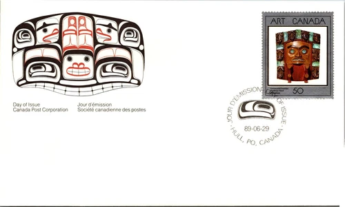 FDC Canada - Ceremonial Frontlet Tsimshian Indian Chief 1989 - A00101