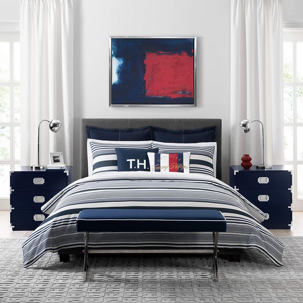 NEW Tommy Hilfiger Island Stripe Duvet Cover Set Twin Navy 15T0431-TW-N1-D2 2 | eBay NEW Tommy Hilfiger Island Stripe Duvet Cover Set Twin Navy 15T0431-TW-N1-D2 2 | eBay