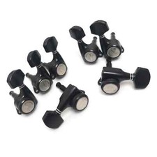 Guitar Locking Tuners 1:18 Lock String Tuning Pegs 4L3R Chrome and Matte Black