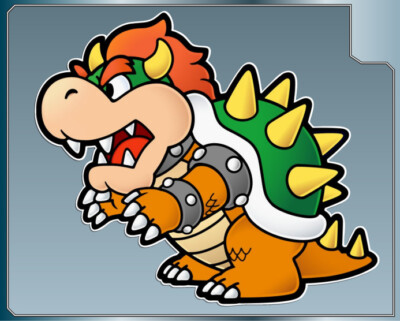 PAPER BOWSER Vinyl Decal #3 Car Truck Sticker Super Mario Paper Mario 