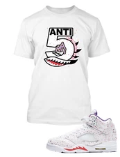 Mens ANTI T Shirt to Match Air Jordan 5 Easter” Shoe Tee Pro Club T Shirt