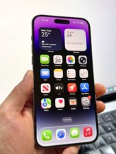 Apple iPhone 14 Pro Max Factory Unlocked Deep Purple 128GB (Back Cracked) #24177