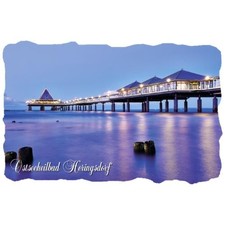 Heringsdorf Usedom Magnet Landkartenform Seebrücke Ostseeheilbad