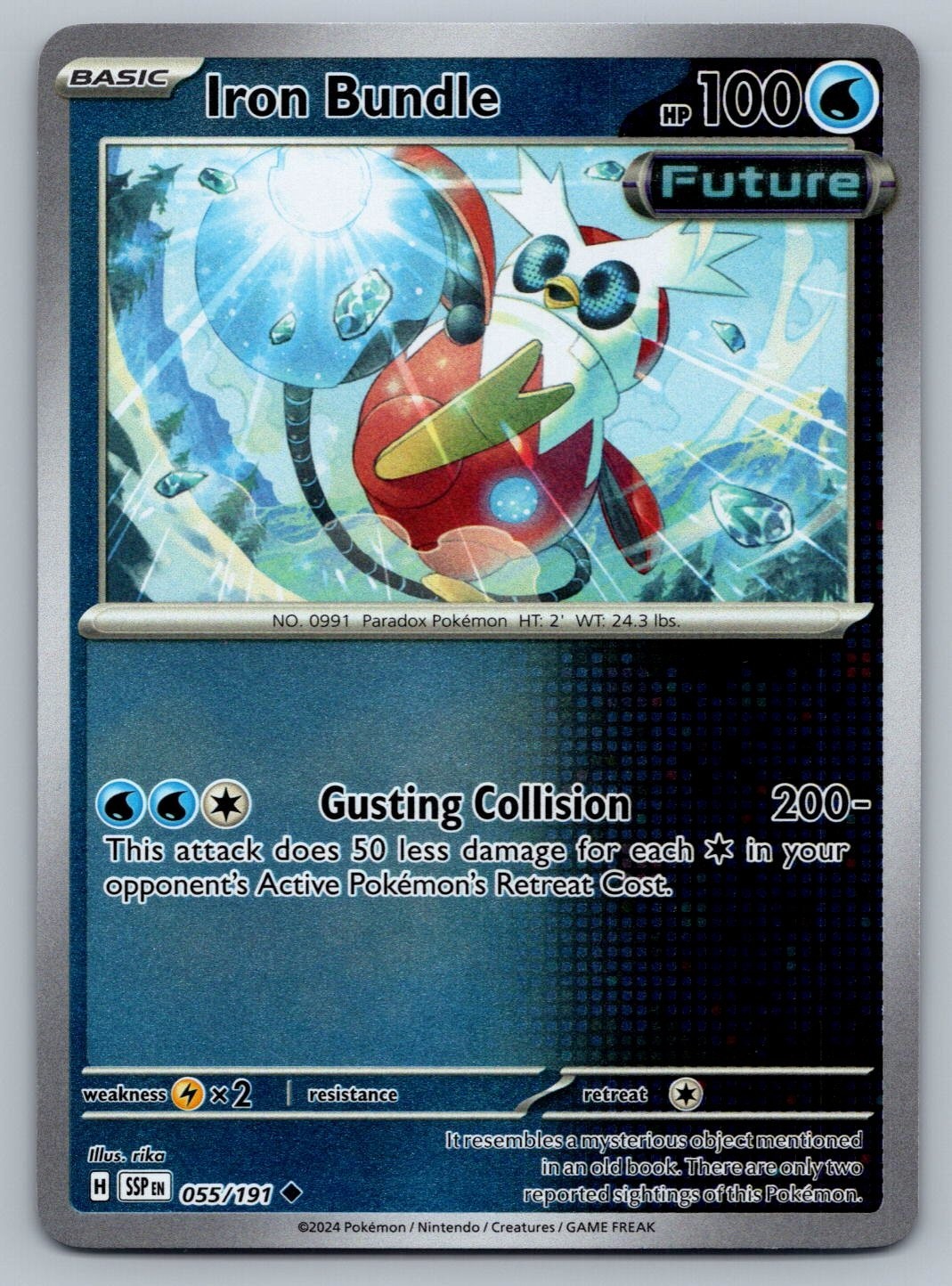 2024 Pokemon Surging Sparks Iron Bundle 055/191 Reverse Holo NM