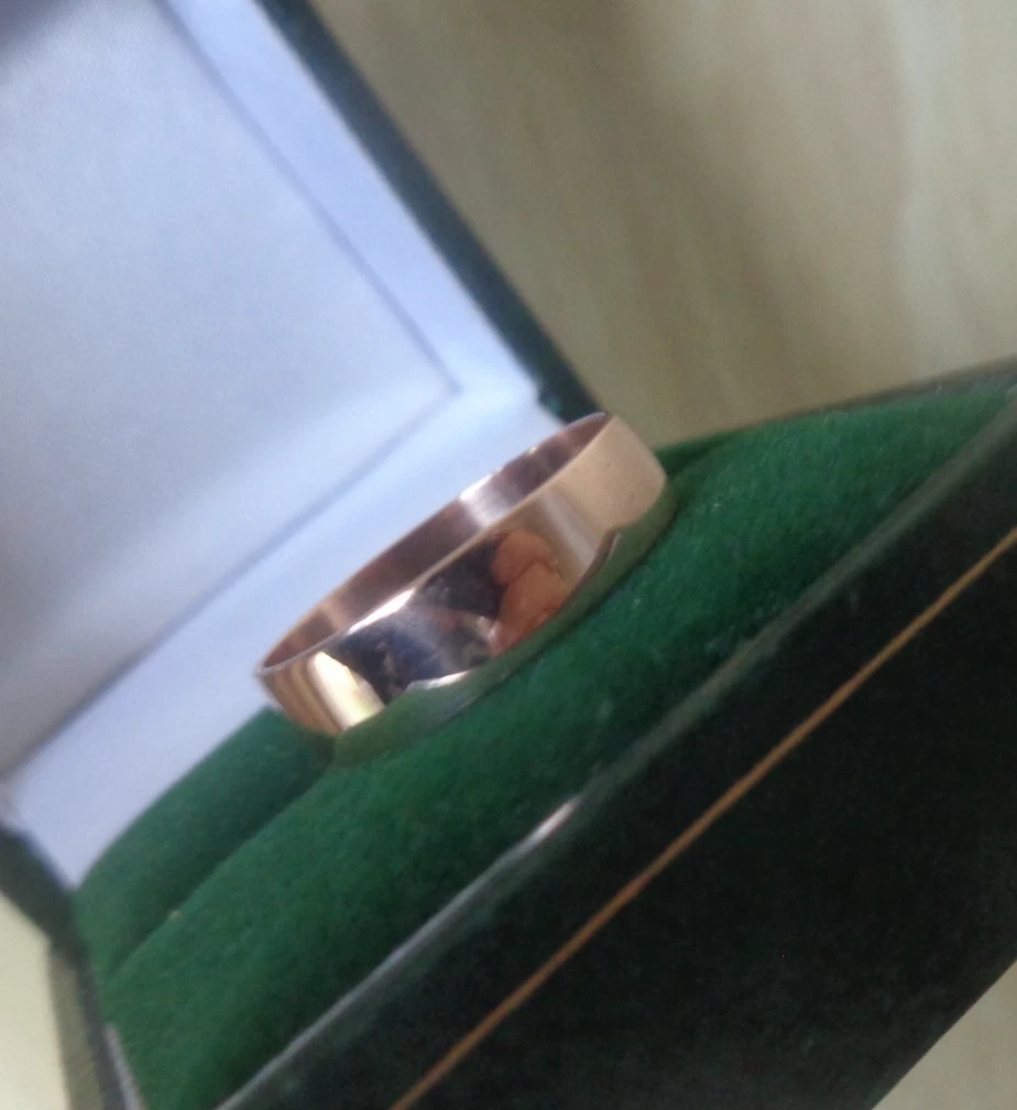 Anillo De Boda De Oro Rosa 9ct Con Sello Victoriano 1895 Birmingham Tamaño N