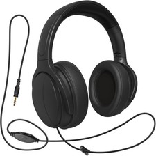 Long Cord Tv Headphones for Seniors 9.8FT Black without Microphone,