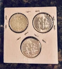 Set of 3 Roosevelt Dimes - 1955D 1955 1955S