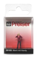 Preiser 28165 Mann Mit Handy Spur H0 1:87