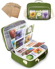Seed Storage Binder set include 20 PCS nursery Organizer bin Green