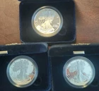 SILVER Lot of Three Proof $1 American Eagle Silver Dollars 2008W , 2011W , 2016W