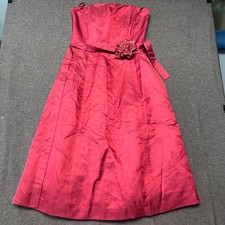Banana Republic Women's Dress Size 0 Red Straps Floral Belt Formal Evening Wear