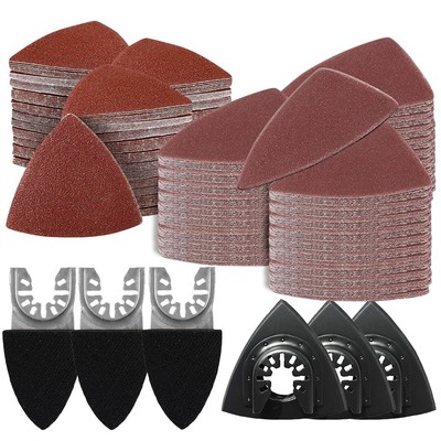 156er Set Multitool Schleifplatten für Delta Schleifmaschine Schleifhalter...