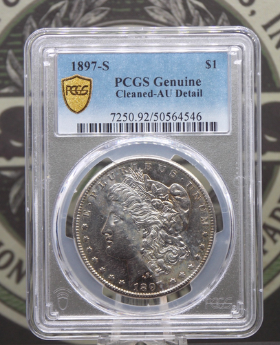 1897 "S" Morgan SILVER Dollar $1 PCGS AU Details #546 About Unc ECC&C, Inc. - Picture 3 of 5