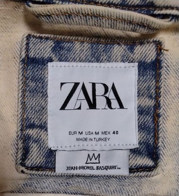 Zara Men's Jean-Michel Basquiat Collaboration Denim Jacket Size M