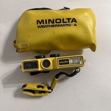 Minolta Weathermatic A Underwater Waterproof Film Camera Vintage w/ Strap Bag
