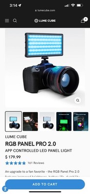 LUME CUBE Panel Pro 2.0 RGB Camera Light - NEW