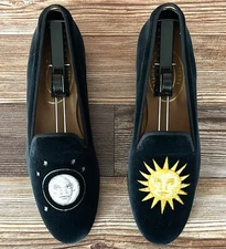 SO CUTE! Women's $575 Stubbs & Wootton “NITENDAY" Slippers Loafers Shoes 10.5