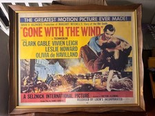 GONE WITH THE WIND 1954 Original Half Sheet 22x28 Clark Gable NSS Number R54/204
