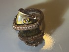 VTG NAVAJO Copper Wrapped SERPENT LARGE STONE Tiger Eye Ring Handmade Size 9 — photo 7