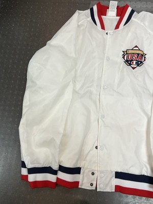 Vintage Champion USA 2XL Jacket Red White Blue | eBay