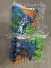 6 WATER GUN TOYS / WATER PISTOL / TOY SQUIRT GUN / KIDS ORANGE/BLUE/GREEN 