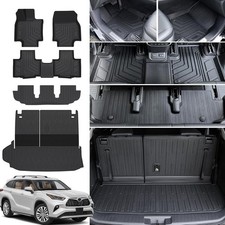 Floor Mat Cargo Mat For 2020-2024 2025 Toyota Highlander 7 Seat Car Mat Acces...