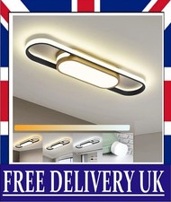 LED Ceiling Light Rectangular 24W 6000K White Acrylic Lamp for Bedroom Hallway