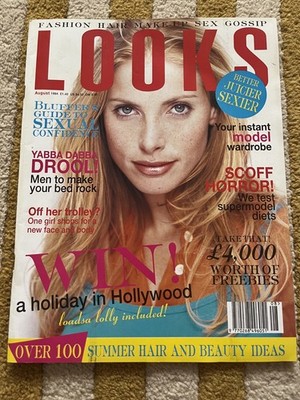 Vintage retro Looks magazine August 1994 Fashion Celebs Beauty