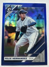 2019 Panini Donruss Optic Blue Prizm 46/75 Felix Hernandez #149 Mariners
