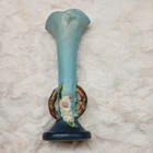 Roseville Pottery Apple Blossom BLUE 8" vase 379-7 ~ Excellent