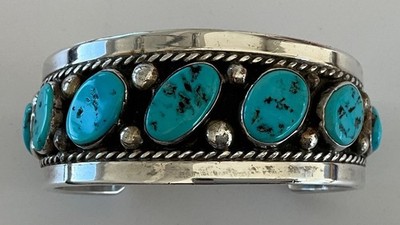 Native American Schmuck Navajo Armreif 925 Silber Tommy Moore