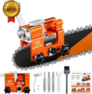 Chainsaw Sharpener Jig Kit w/ 3 Grinding Stones & Brush Manual Chain Saw Tool