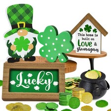 7 Pack St Patricks Day Decorations Tiered Tray Decor, St Patricks Day Table D...