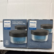 2 BOXES PHILIPS NORELCO QUICK CLEAN POD CARTRIDGES 4 TOTAL NEW IN BOX HURRY