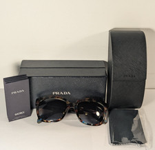 PRADA SPR 07P 56/18 NAG0A4 Tortoise Shell Multi Havana Spotted Blue Sunglasses