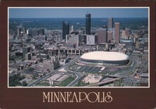 Minneapolis Downtown Skyline,Hubert H. Humphrey Metrodome,MN Hennepin County