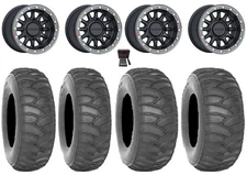 Raceline Alpha Bdlk 15x7/15x10 Wheels GM 33" SS360 Tires Polaris Ranger XP 9/1K