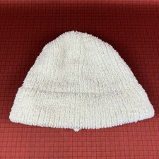 Fuzzy Ivory Sherpa Beanie Small Youth Winter Hat Soft Used