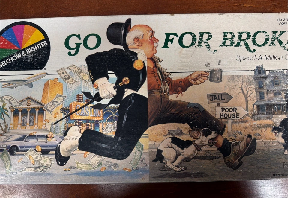 Vintage 1985 Go For Broke Spend A Million Board Game By Selchow & Righter - Image 3 of 4