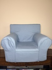 Pottery Barn Kids Size Light Blue Twill Medium Size Anywhere Chair