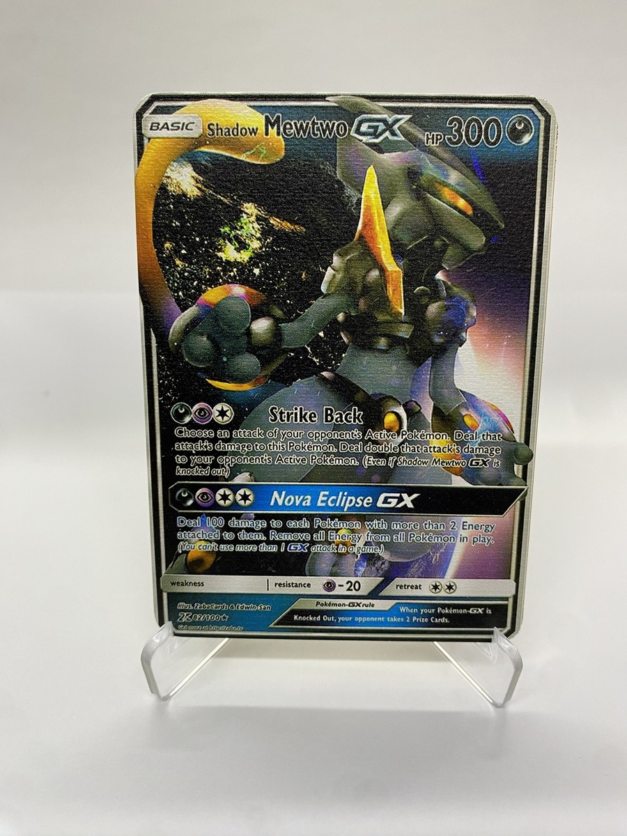 Shadow Mewtwo GX Gold Metal Pokmon Card-Collectible Gift DisplayLIKE