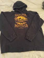 Black Disney Hoodie Lion King Hakuna Matata Size 2 XL Used But Good