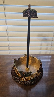 Live Well Love Much Laugh Often Resin And Metal Paper Towel Holder Pre-owned