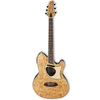 Ibanez Talman Series TCM50 Acoustic Electric Guitar with Figured Ash Top, Mahoga