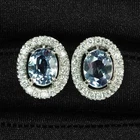 Gorgeous Color Change Alexandrite 5.60Ct 925 Sterling Silver White Gold Earrings