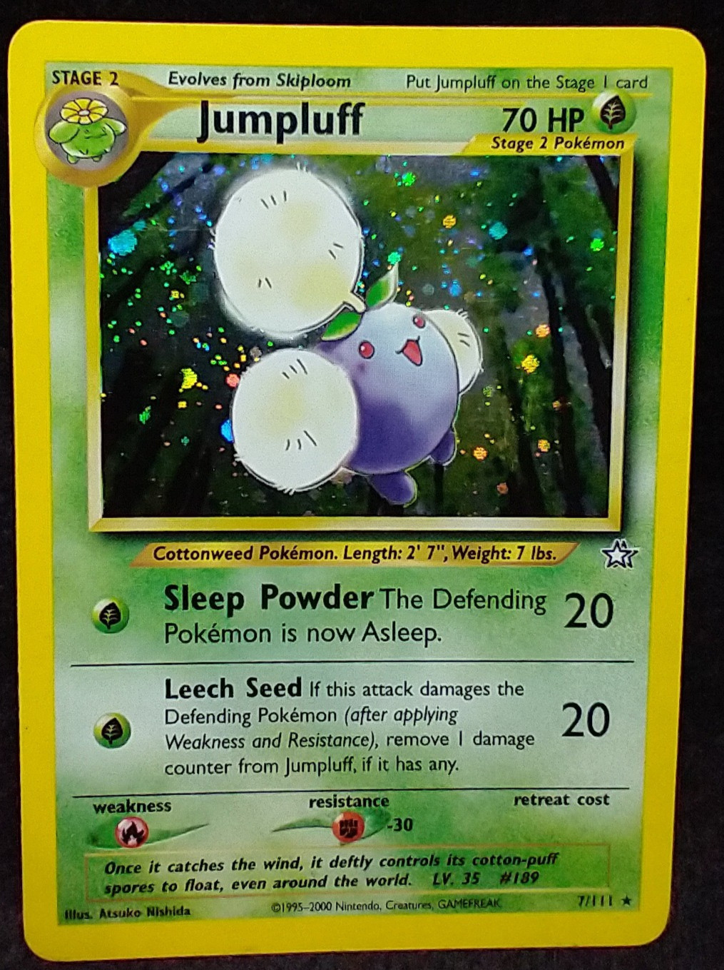 Jumpluff 7/111 Holo - Neo Genesis Set - Pokemon Card - NM/Mint #N10C4