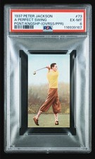 1937 pj overseas #73 king george VI; perfect swing golf rookie PSA 6 (POP 2, 1^)