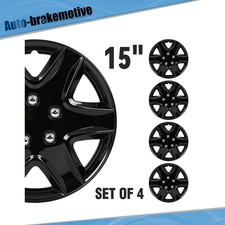 4 Pcs 15 Inch Wheel Hub Caps Black Snap On For All Makes Models Wheel Cover Kit 4 Pcs 15 Inch Wheel Hub Caps Black Snap On For All Makes Models Wheel Cover Kit